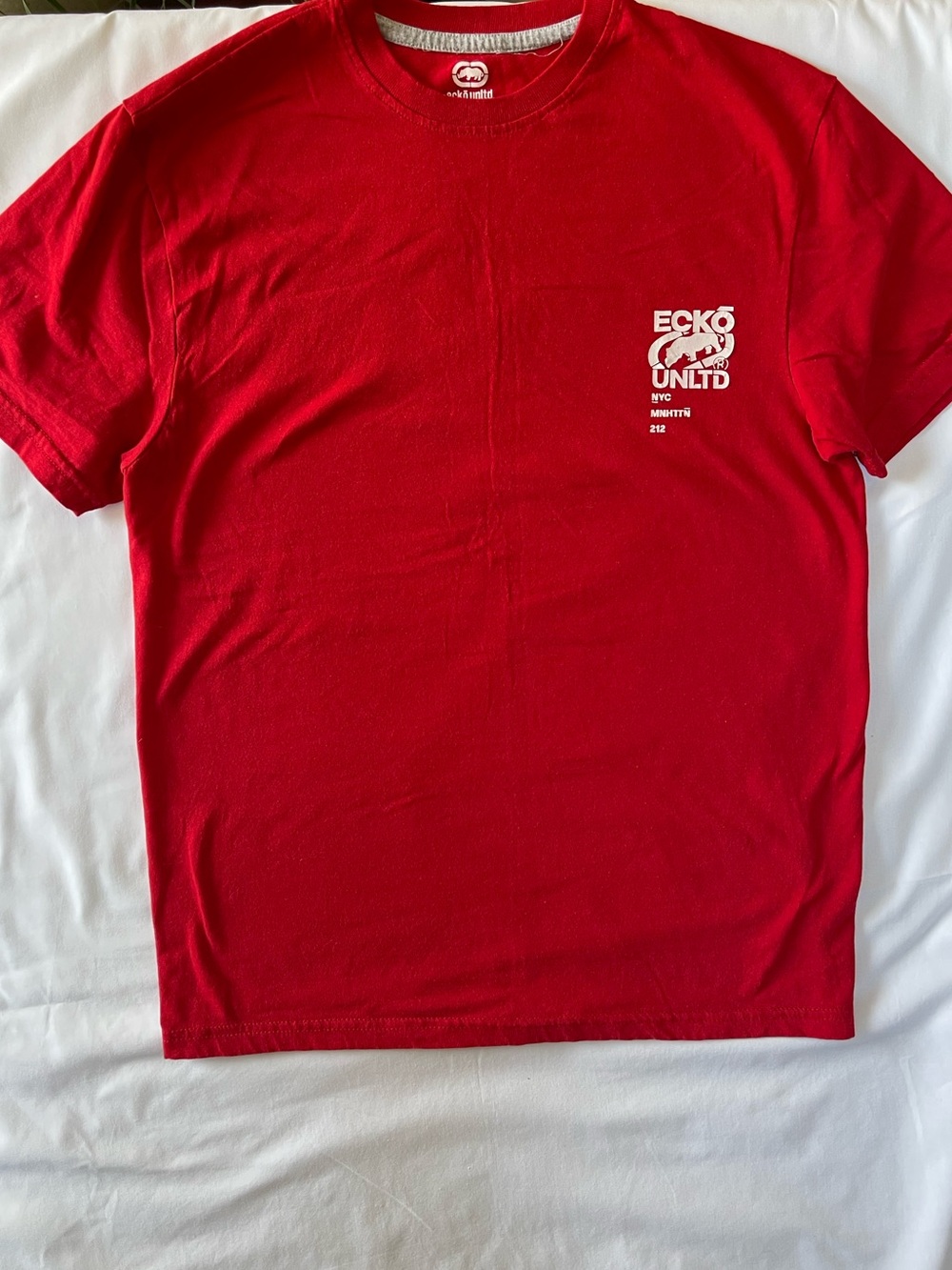 Ecko Unlimited Red Short Sleeve Graphic Pocket Tee